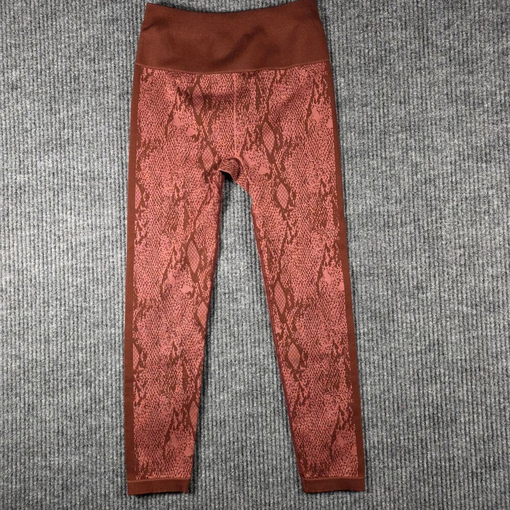 Fabletics Snake Print Leggings Womens Small Brown‎ High Rise Workout